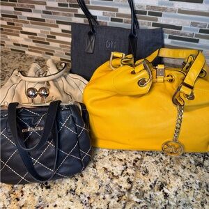 Michael Kors Vibrant Yellow Leather Satchel